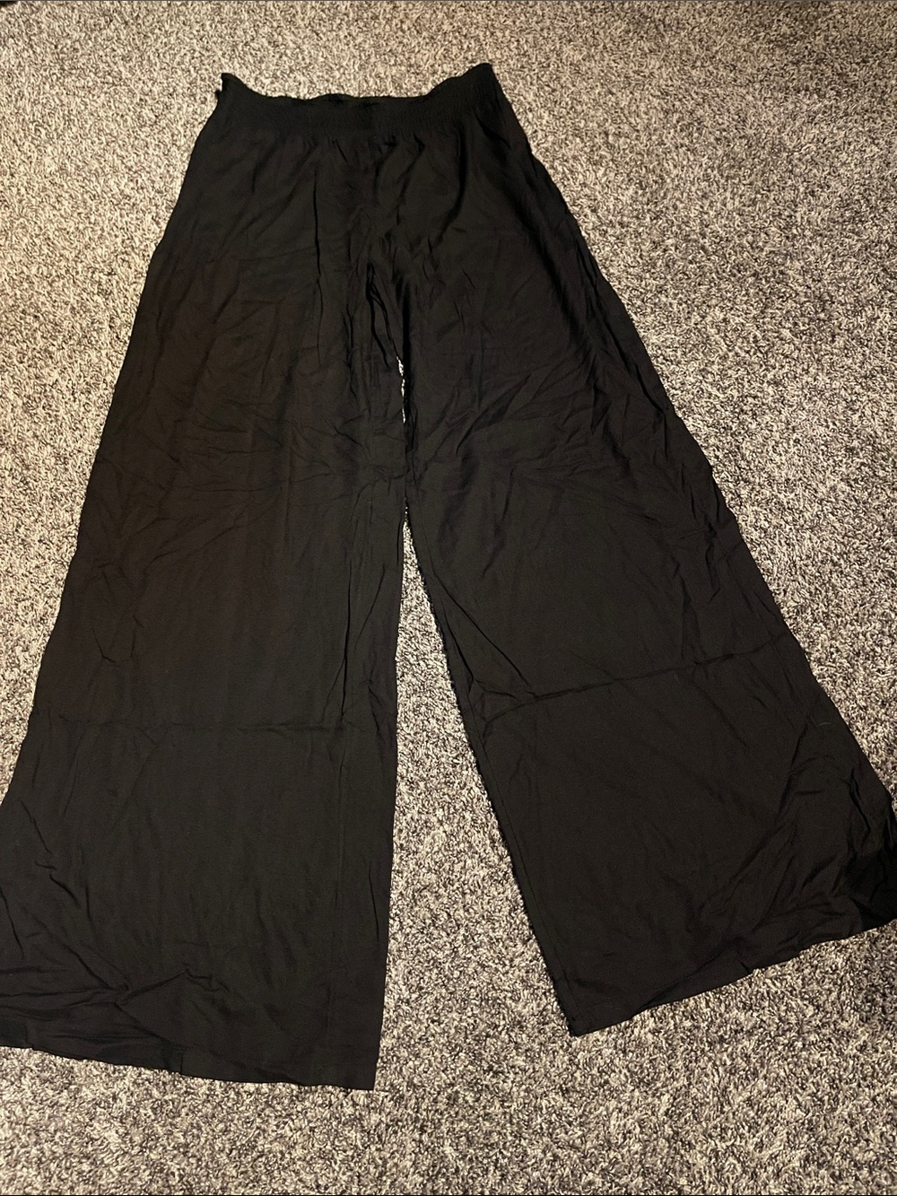 Decree Black Wide-Leg Palazzo Pants (M)